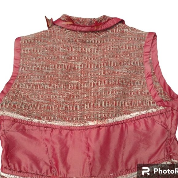 Giselle Shepatin Silk Vest Boho Handwoven Chic Minimalist Southwestern Top Sz XS - Picture 9 of 14